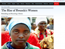Foreign Affairs: The Rise of Rwanda’s Women Foreign Affairs: The Rise of Rwanda’s Women