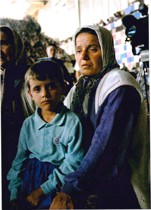 A mother and child who survived the fall of Srebrenica, but were left waiting and wondering about the fate of their loved ones.
