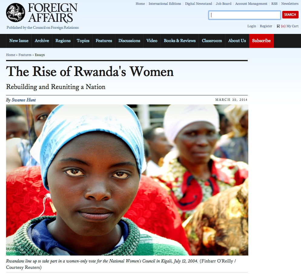 The Rise of Rwanda's Women Inclusive Security