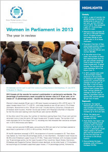 Women in Parliament 2013