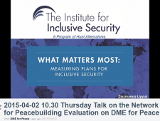 VIDEO – What Matters Most: Measuring Plans for Inclusive Security