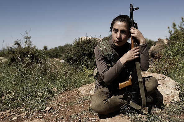 Kurdish female fighter
