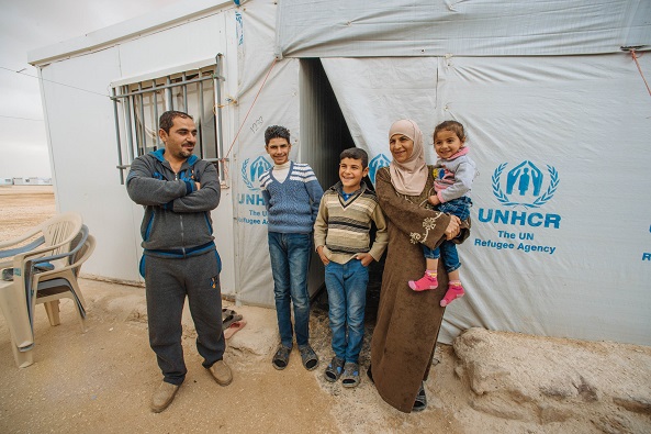 Syrian refugee family